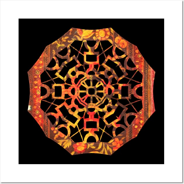 Abstract radial geometric pattern Wall Art by Geomhectic